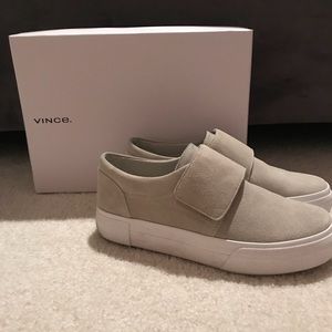 Vince nude slip on sneakers